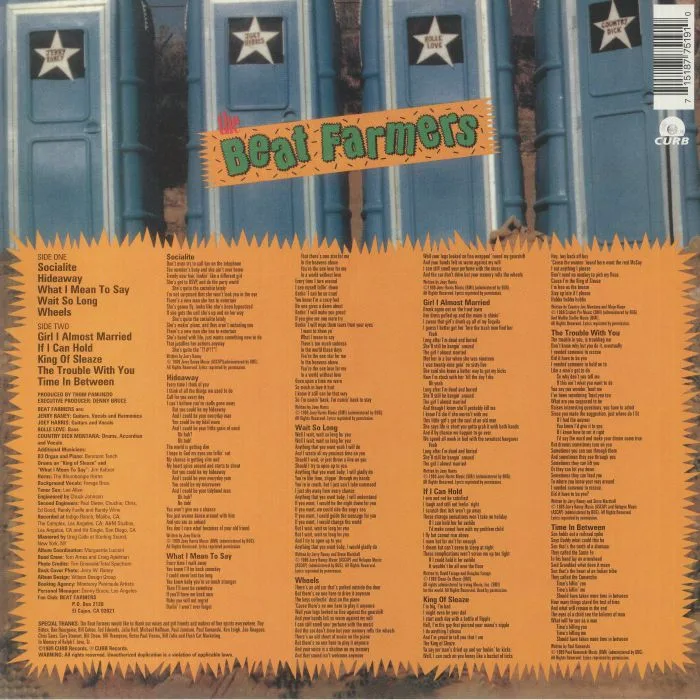Обратная сторона обложки — The BEAT FARMERS — Poor & Famous
