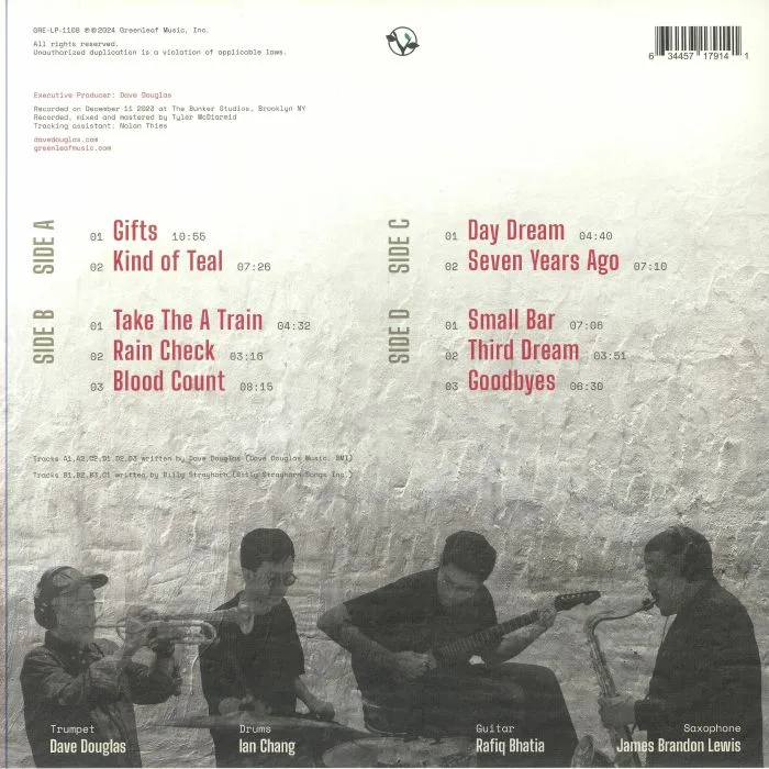 Обратная сторона обложки — Dave DOUGLAS — Gifts (Record Store Day Black Friday RSD 2024)