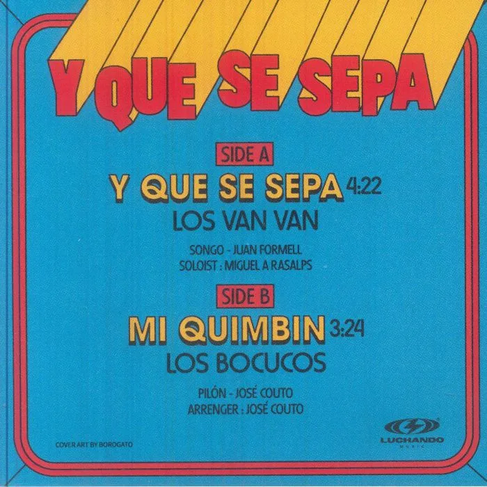 Обратная сторона обложки — LOS VAN VAN / LOS BOCUCOS — Y Que Se Sepa