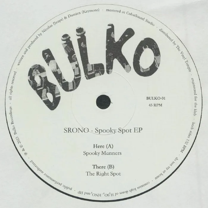 Лицевая сторона обложки — SRONO — Spooky Spot EP