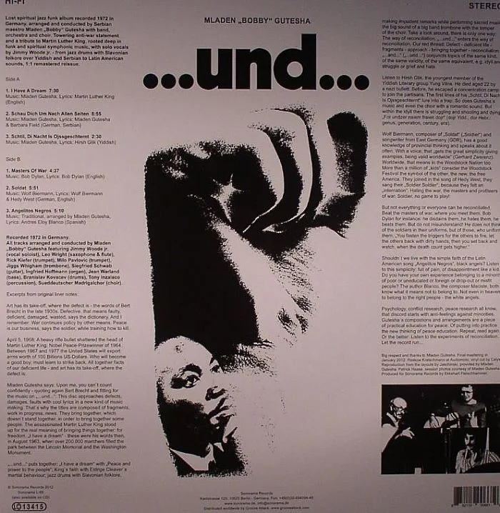 Back cover — Mladen BOBBY GUTESHA — Und