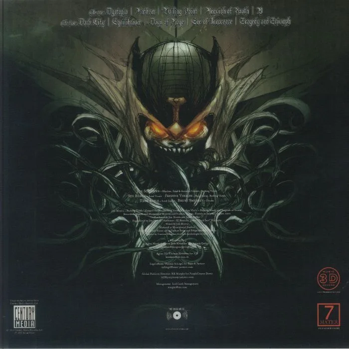 Обратная сторона обложки — ICED EARTH — Dystopia (reissue)