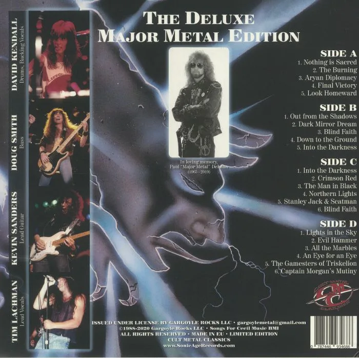 Обратная сторона обложки — GARGOYLE — The Deluxe Major Metal Edition