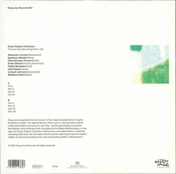 Обратная сторона обложки — GREEN DOLPHIN ORCHESTRA — The Jazz Day Recordings Part I-VIII