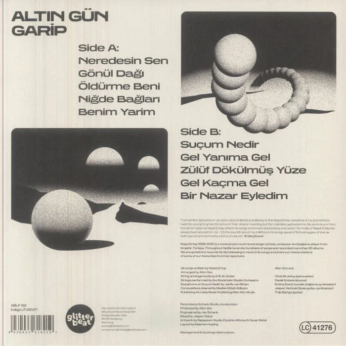 Back cover — ALTIN GUN — Garip