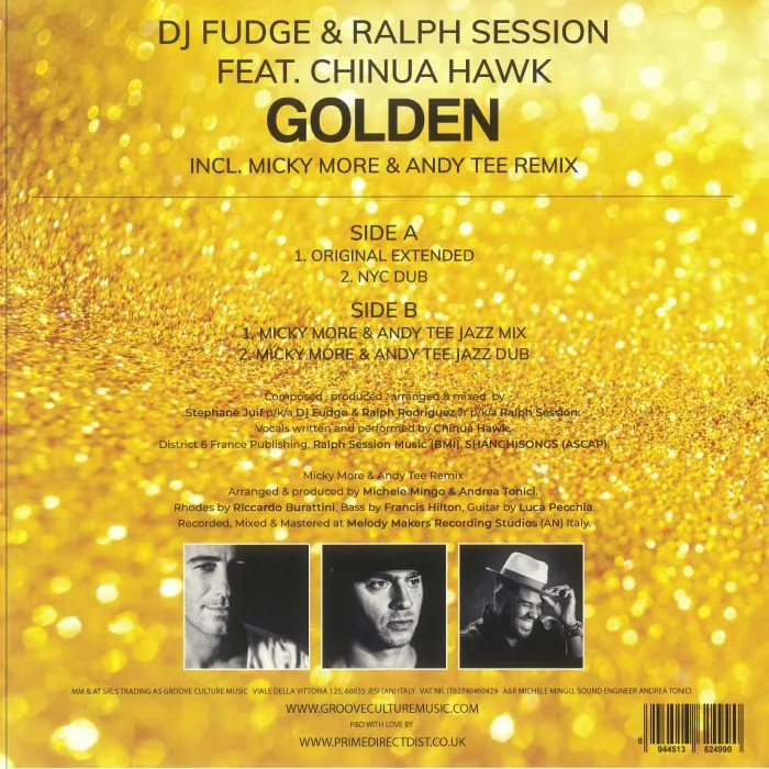Back cover — DJ FUDGE / RALPH SESSION feat CHINUA HAWK — Golden