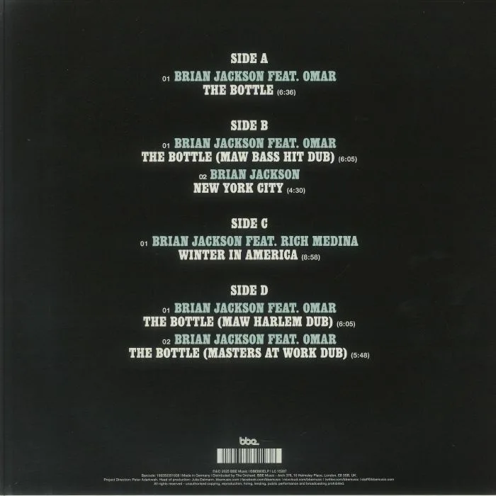 Back cover — Brian JACKSON — EP One (B-STOCK)