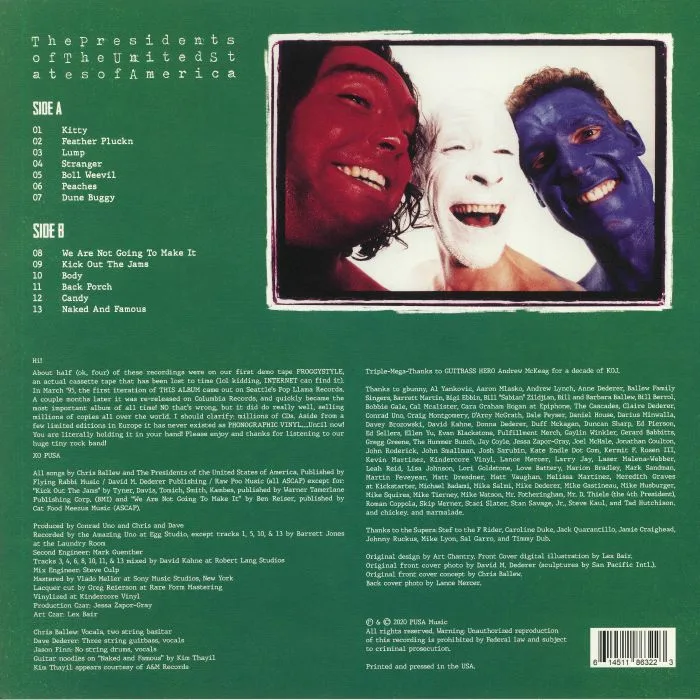 Back cover — The PRESIDENTS OF THE UNITED STATES OF AMERICA — The Presidents Of The United States Of America