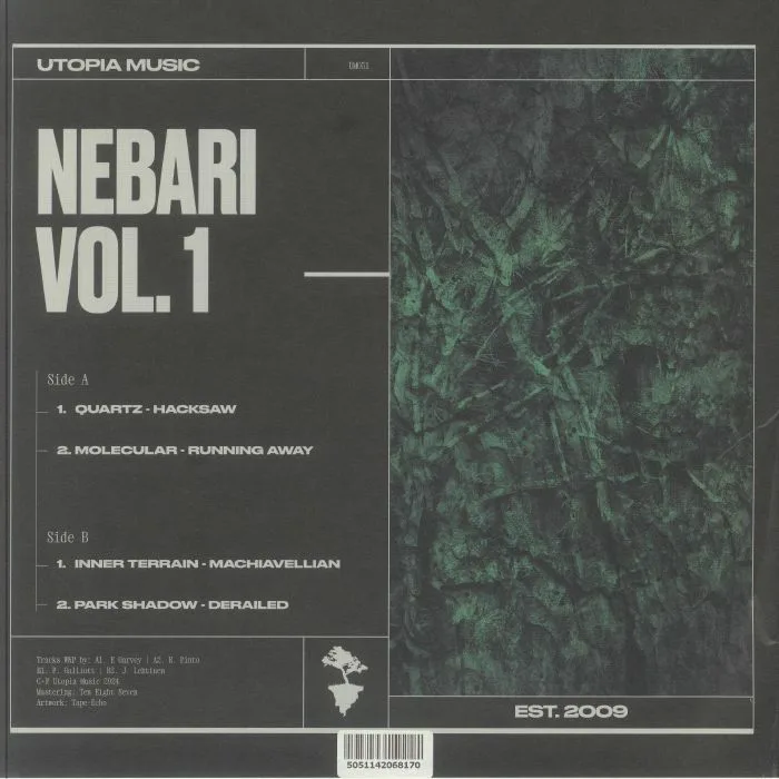 Обратная сторона обложки — QUARTZ / MOLECULAR / INNER TERRAIN / PARK SHADOW — Nebari Volume 1 (B-STOCK)