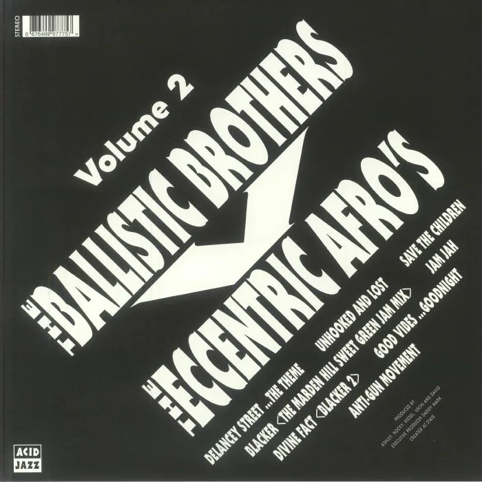 Front cover — The BALLISTIC BROTHERS / THE ECCENTRIC AFRO'S — Volume 2 (reissue)