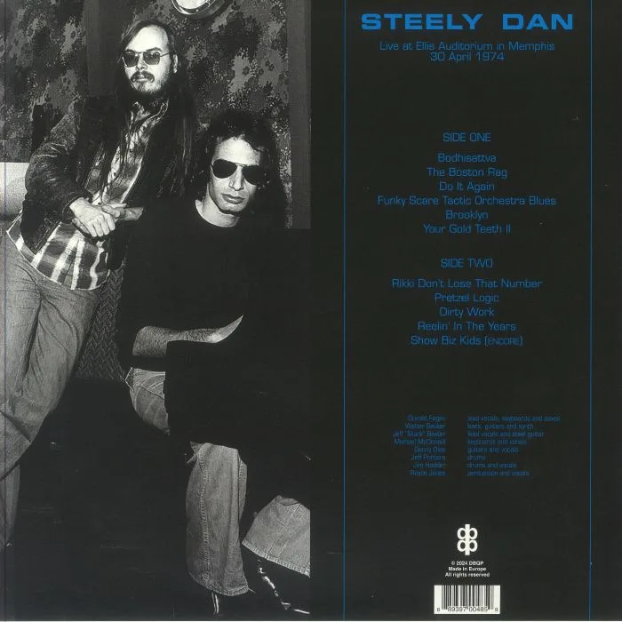 Back cover — STEELY DAN — Live At Ellis Auditorium In Memphis April 30 1974 WBCN FM