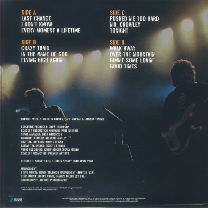 Back cover — LIVING LOUD — Live (reissue)