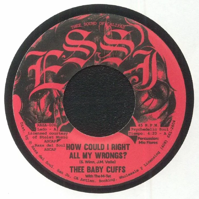 Front cover — THEE BABY CUFFS / THE M TET — How Could I Right All My Wrongs?
