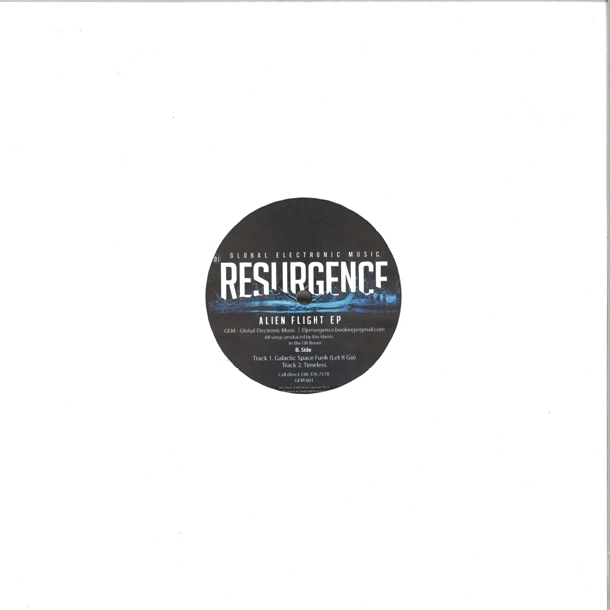 Back cover — Dj Resurgence — Alien Flight EP