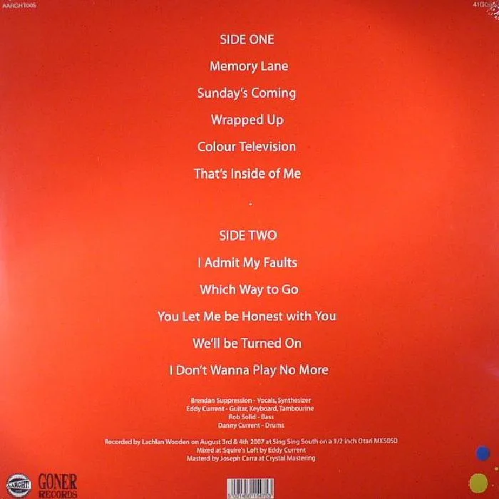 Обратная сторона обложки — EDDY CURRENT SUPPRESSION RING — Primary Colours