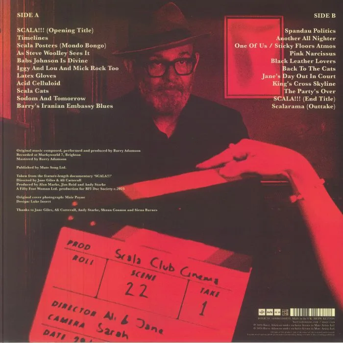 Back cover — Barry ADAMSON — Scala!!! (Soundtrack)