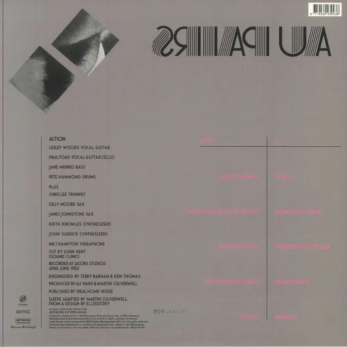 Обратная сторона обложки — AU PAIRS — Sense & Sensuality