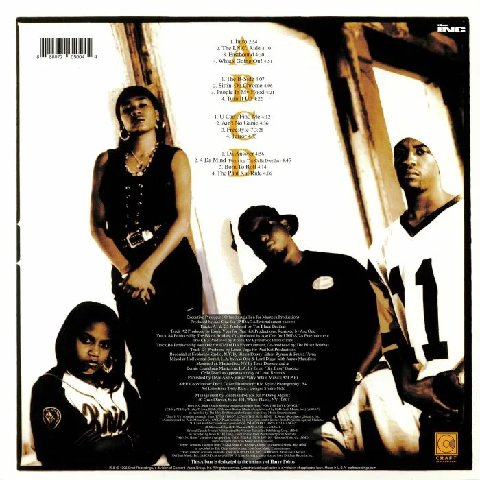 Обратная сторона обложки — MASTA ACE INCORPORATED — Sittin' On Chrome (reissue)