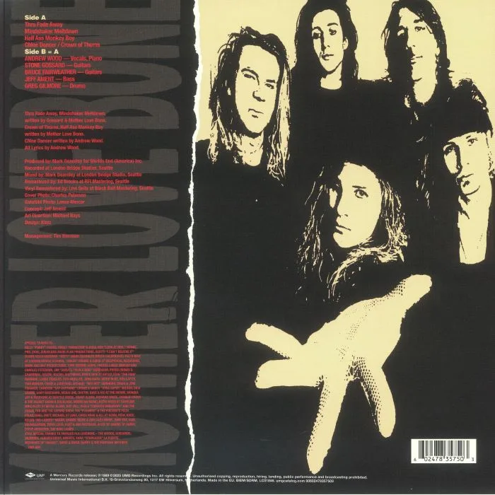 Обратная сторона обложки — MOTHER LOVE BONE — Shine (reissue)
