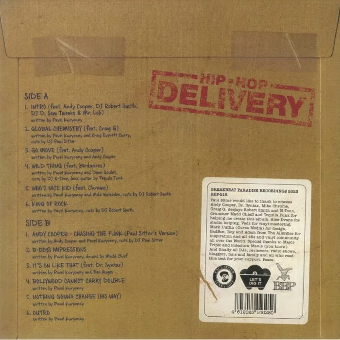 Обратная сторона обложки — PAUL SITTER — Hip Hop Delivery