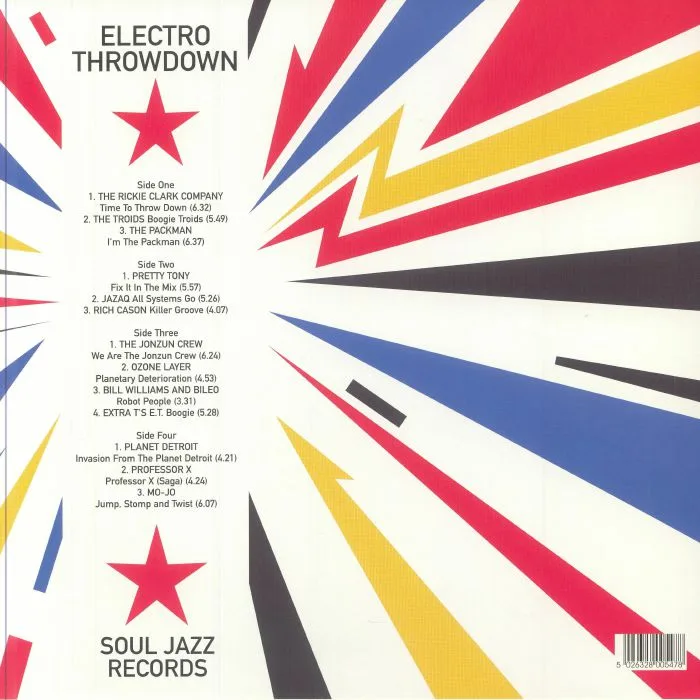 Back cover — VARIOUS — Electro Throwdown: Sci Fi Inter Planetary Electro Attack On Planet Earth 1982-89