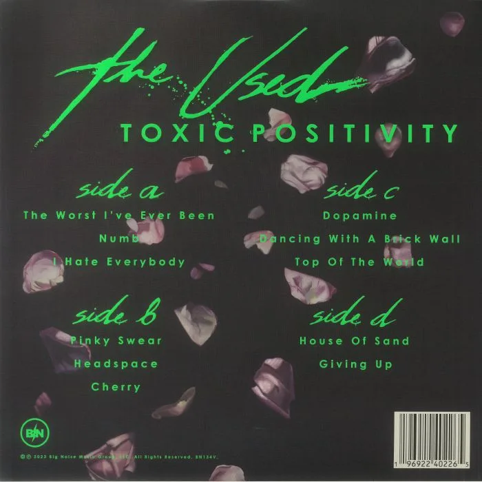 Back cover — The USED — Toxic Positivity (B-STOCK)