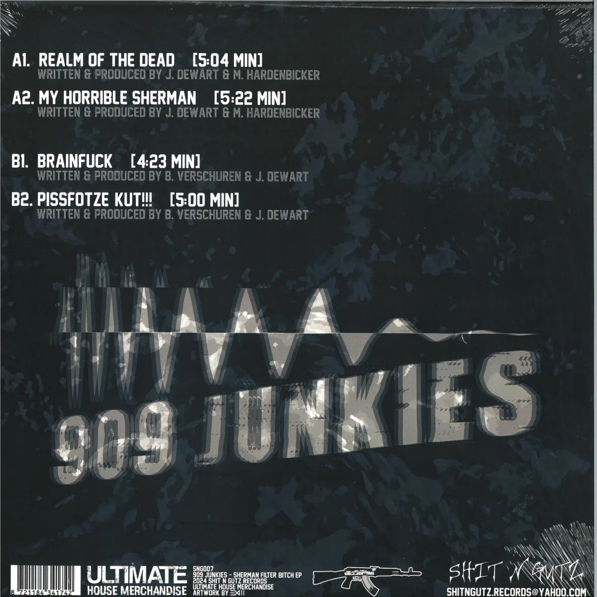 Back cover — 909 Junkies — Sherman Filter bitch EP