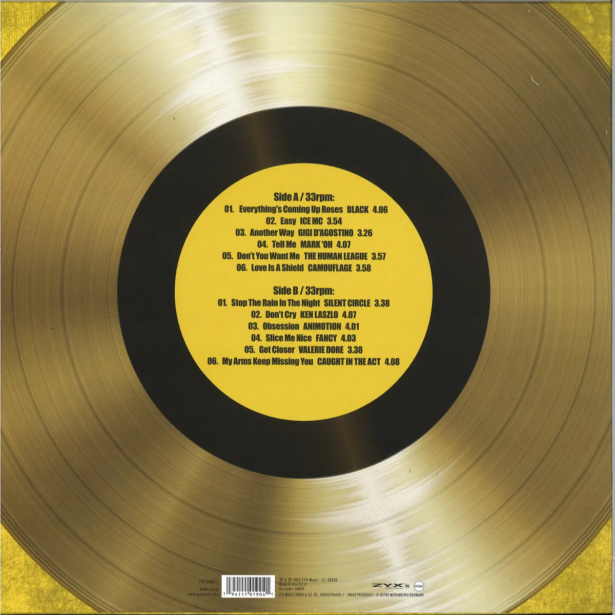 Back cover — Various — Golden Chart Hits Of The 80s & 90s Vol.4 LP