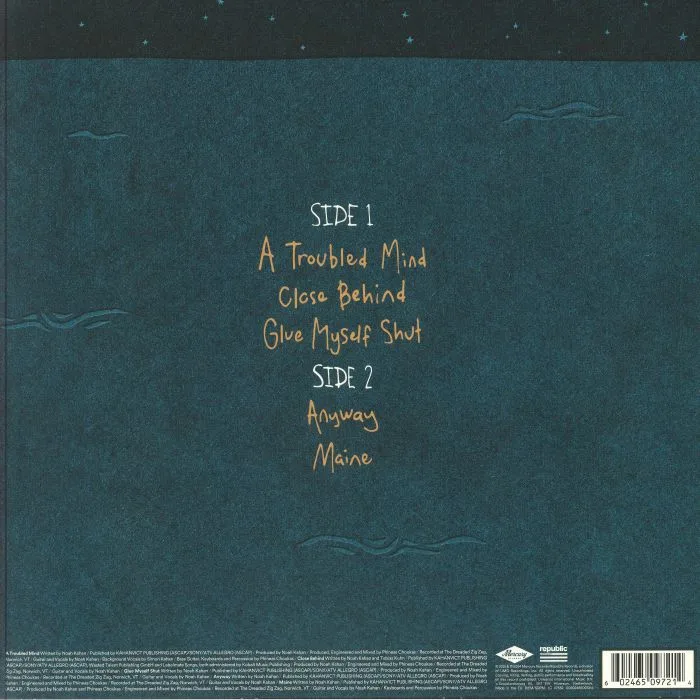 Back cover — Noah KAHAN — Cape Elizabeth