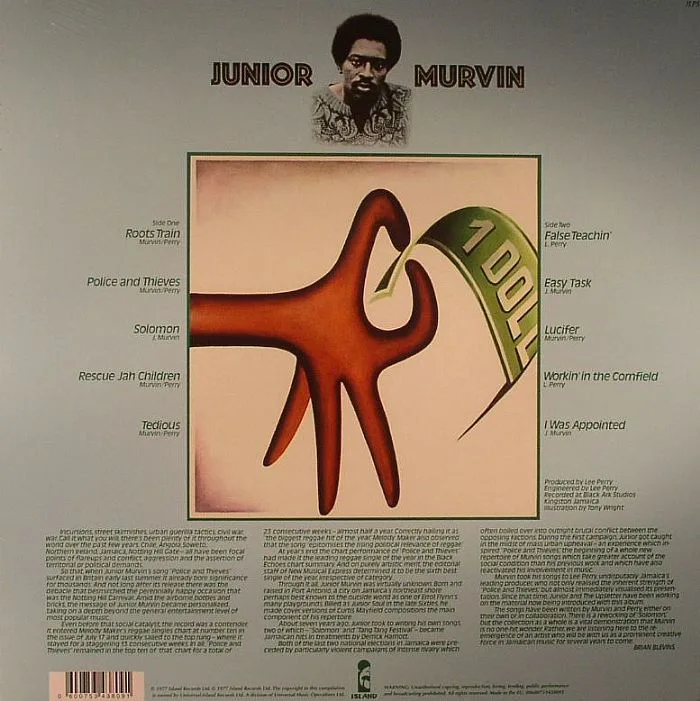 Back cover — Junior MURVIN — Police & Thieves
