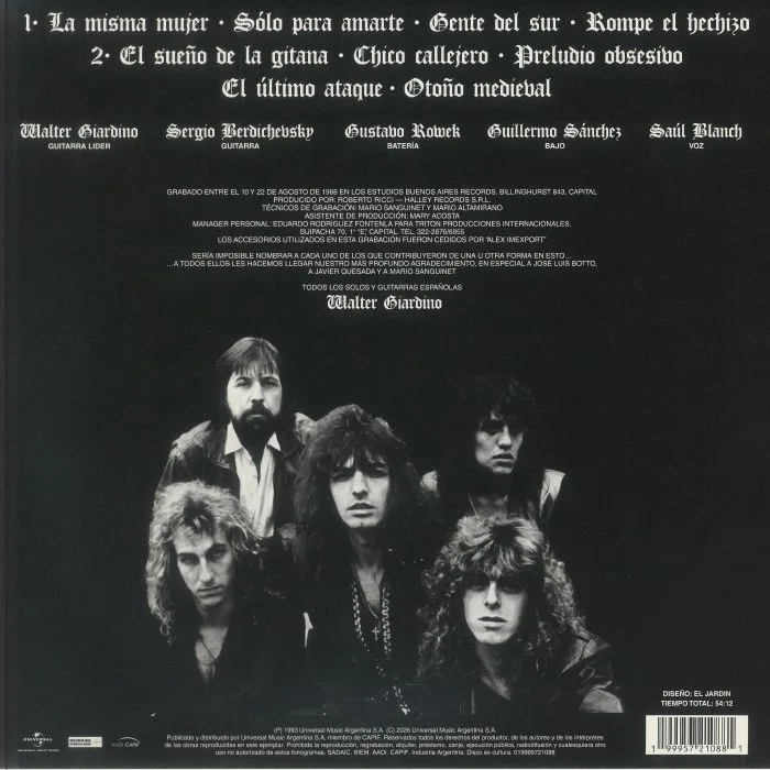 Обратная сторона обложки — RATA BLANCA — Rata Blanca (reissue)