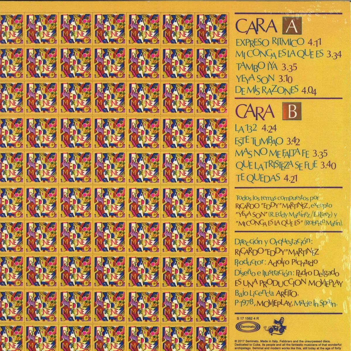 Back cover — Ricardo Eddy Martinez — Expreso Ritmico