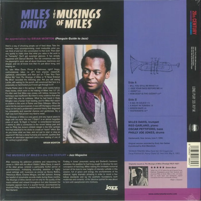 Back cover — Miles DAVIS — The Musings Of Miles