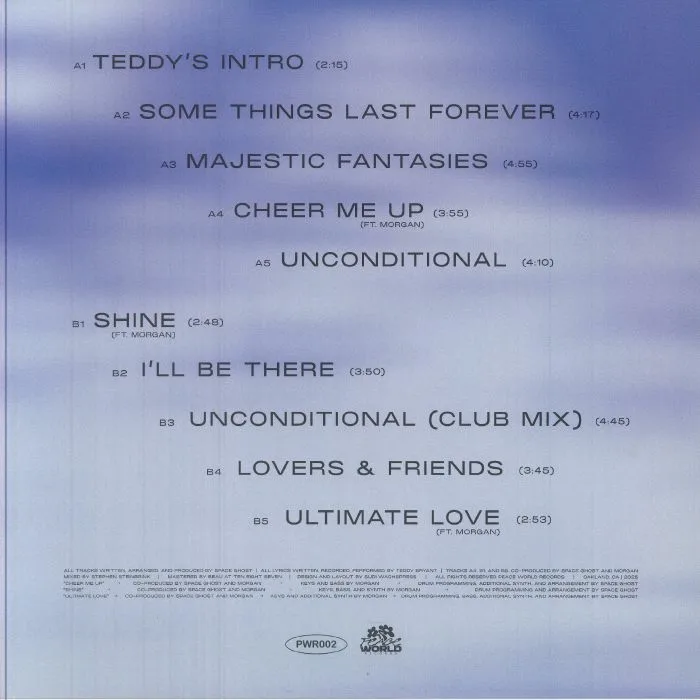 Обратная сторона обложки — SPACE GHOST / TEDDY BRYANT — Majestic Fantasies