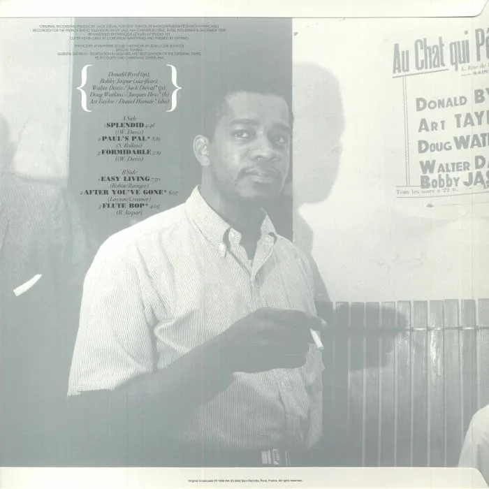 Back cover — Donald BYRD / BOBBY JASPAR — Paris '58