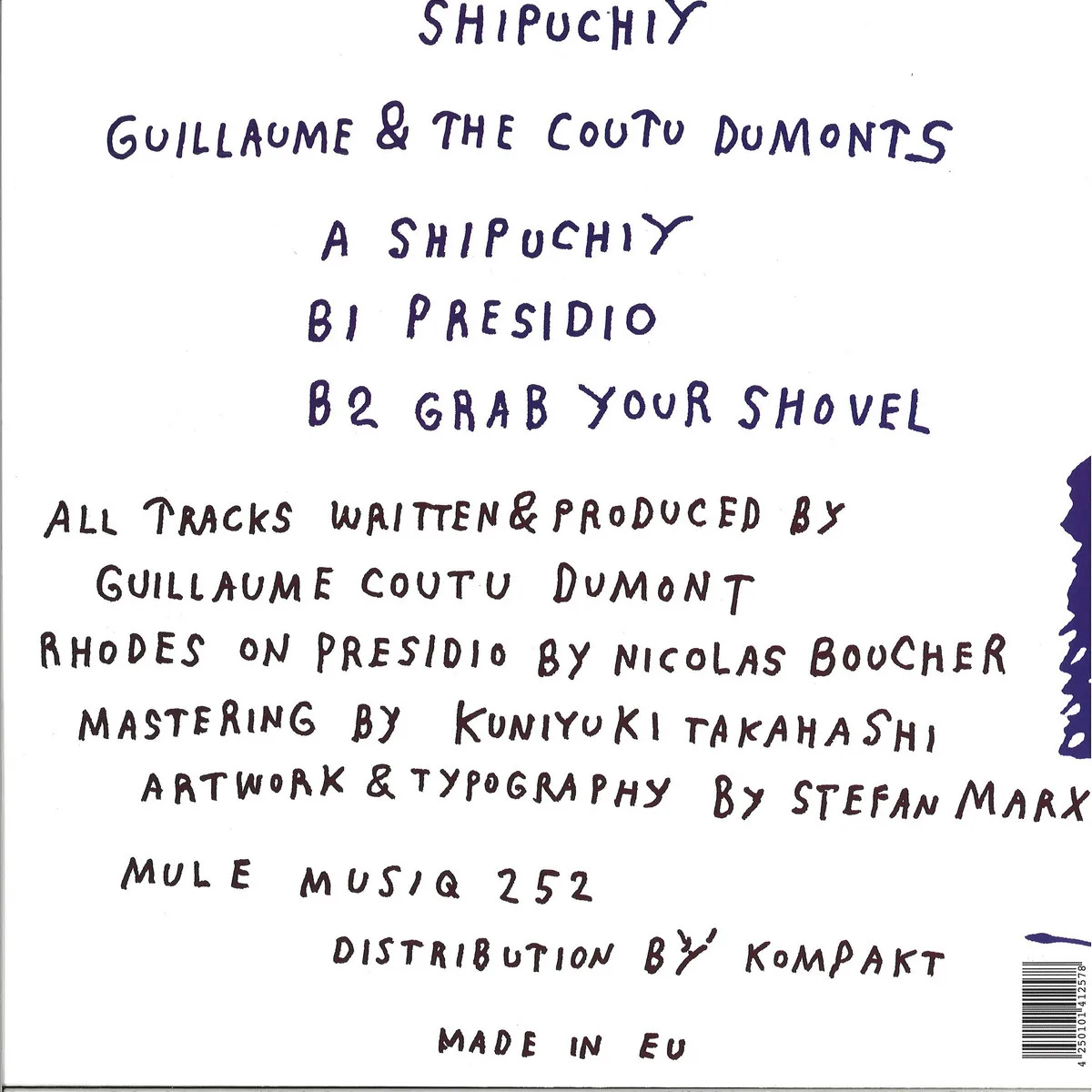 Back cover — Guillaume&The Coutu Dumonts — Shipuchiy