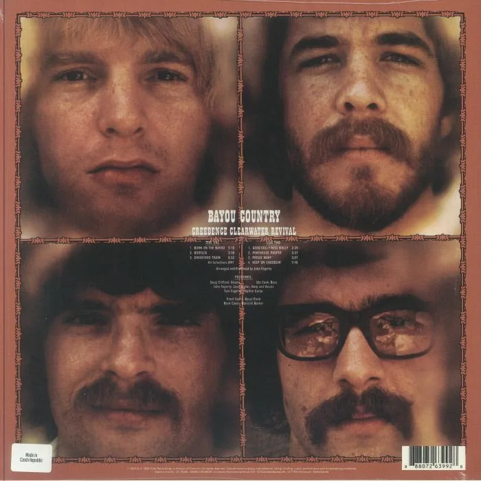 Back cover — CREEDENCE CLEARWATER REVIVAL — Bayou Country