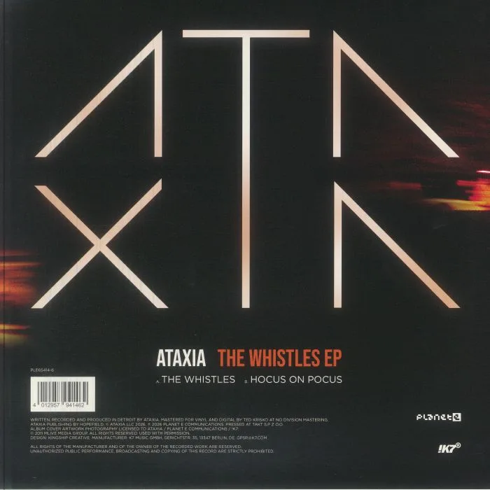 Back cover — ATAXIA — The Whistles EP