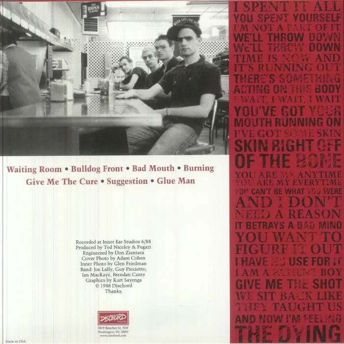 Back cover — FUGAZI — Fugazi (remastered)