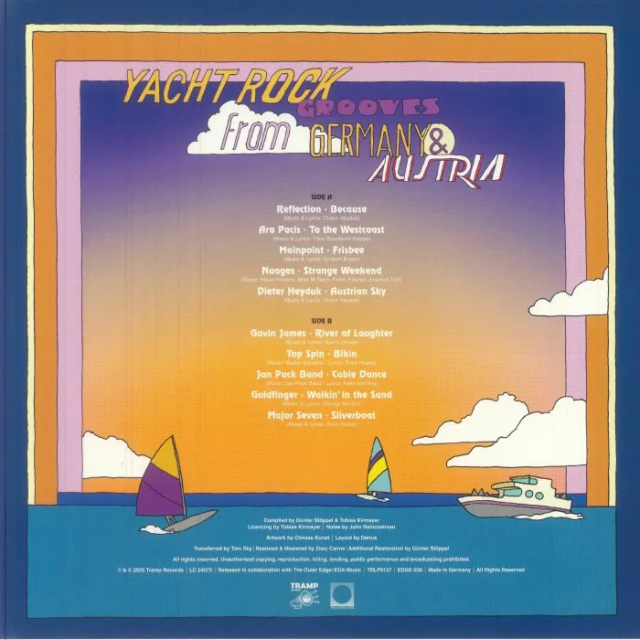 Обратная сторона обложки — VARIOUS — Under & Above The Clouds: Yacht Rock Grooves From Germany & Austria 1979-1991