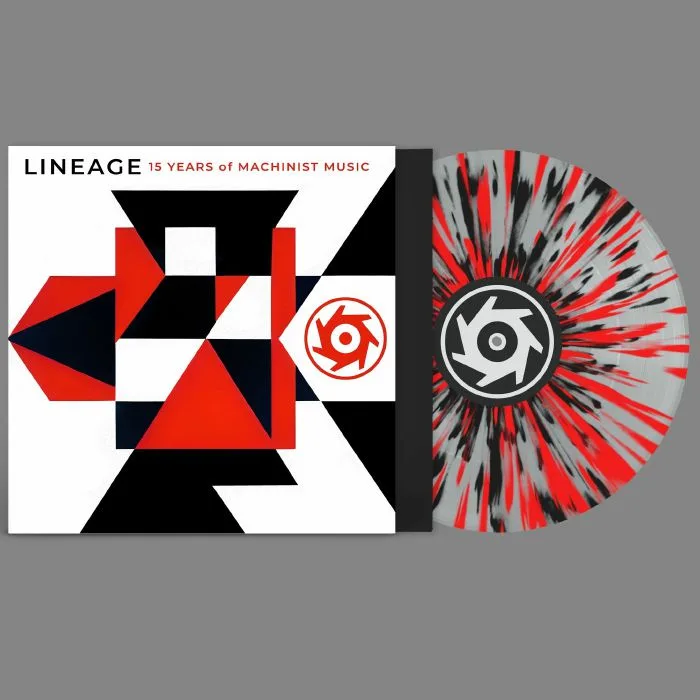 Front cover — DJ TRACE / HYPERFOCUS / CYBIN / JOHN ROLODEX / CONRAD SUBS — Lineage: 15 Years Of Machinist Music