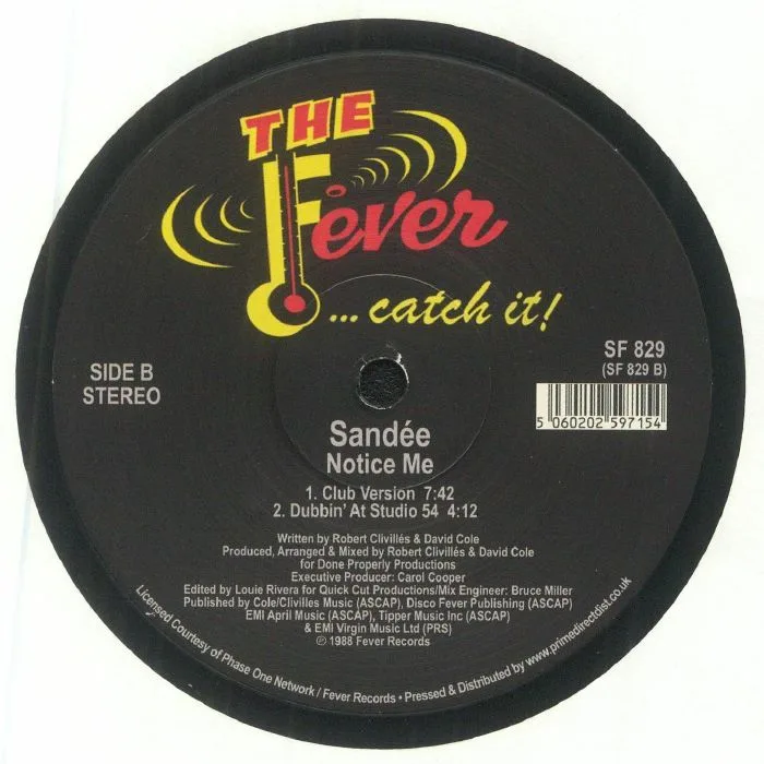 Back cover — Sandee — Notice Me