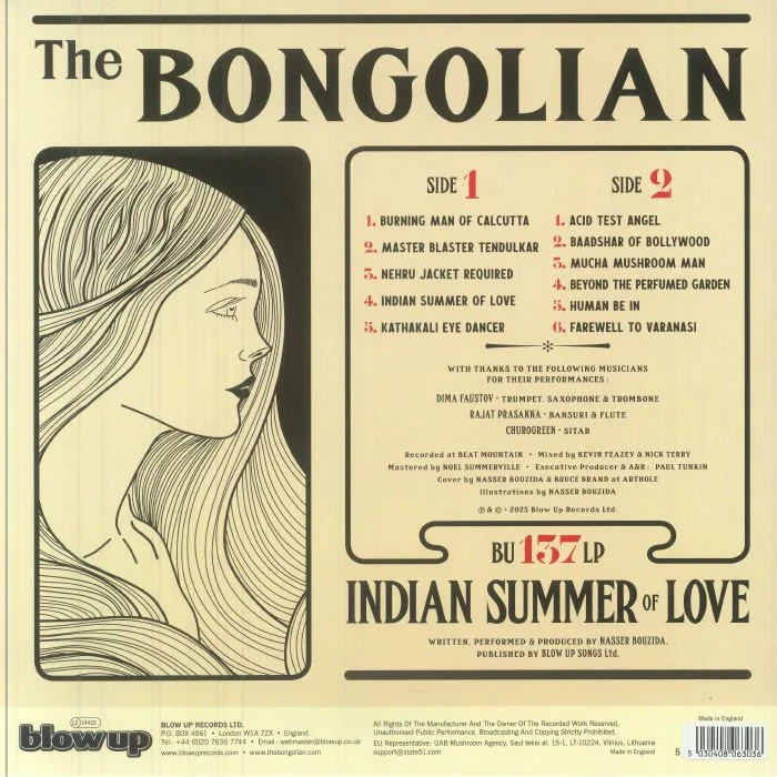 Back cover — The BONGOLIAN — Indian Summer Of Love