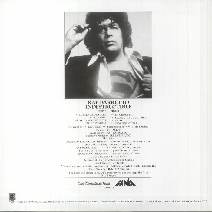Back cover — Ray BARRETTO — Indestructible
