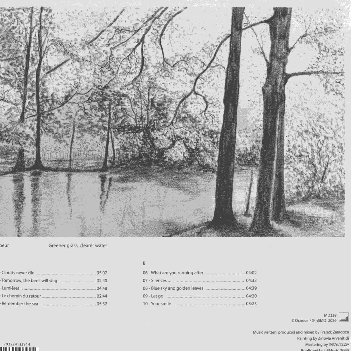 Обратная сторона обложки — Ocoeur — Greener Grass, Clearer Water LP