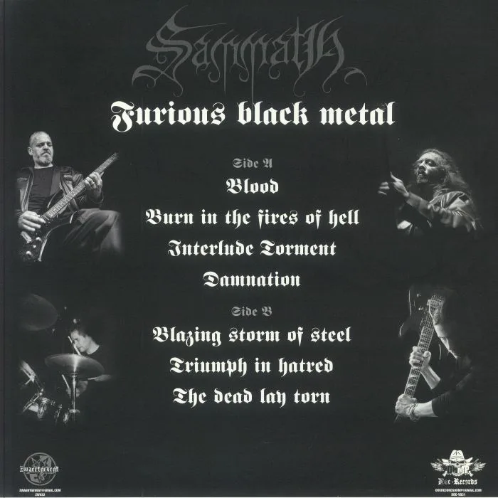 Обратная сторона обложки — SAMMATH — Triumph In Hatred