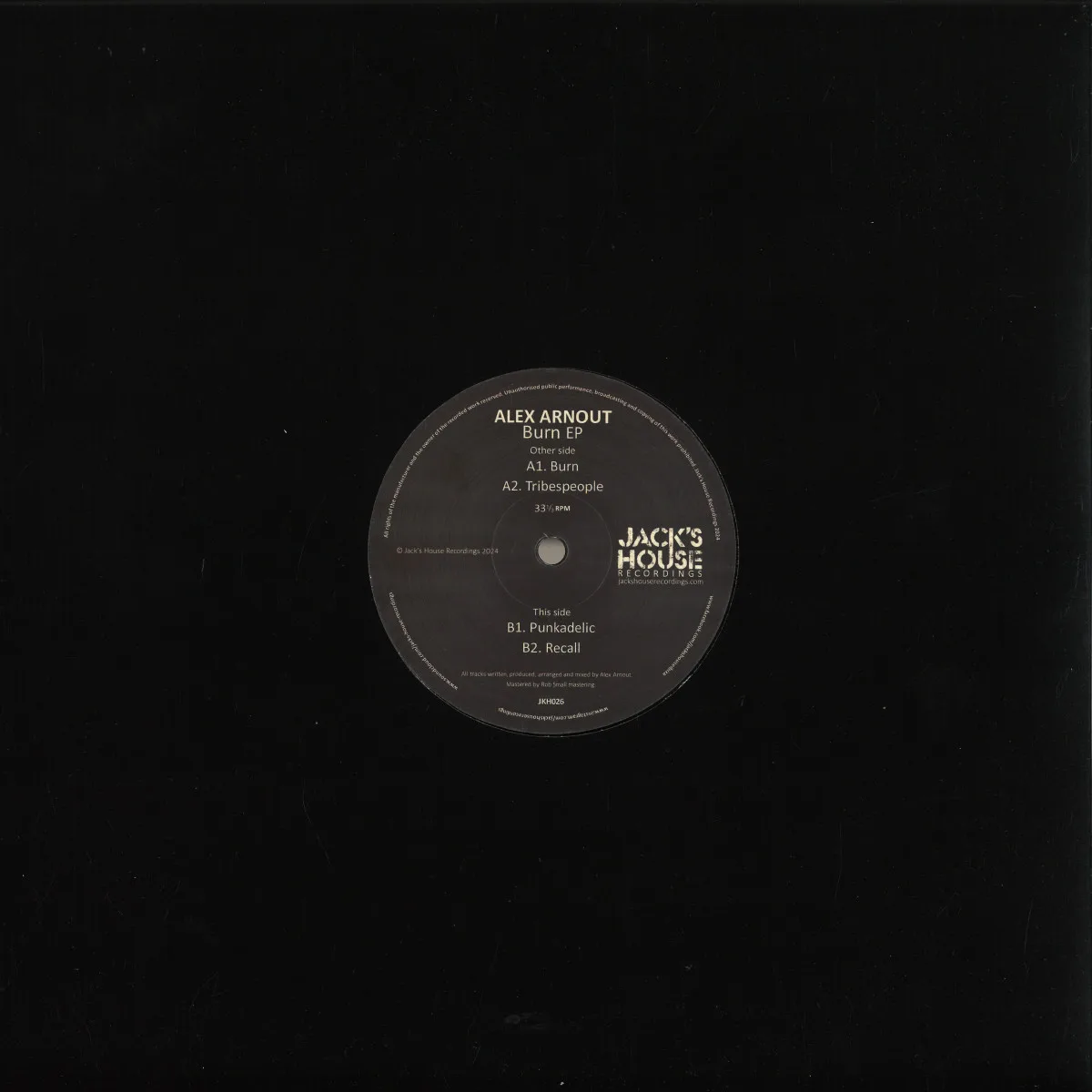 Back cover — Alex Arnout — Burn EP