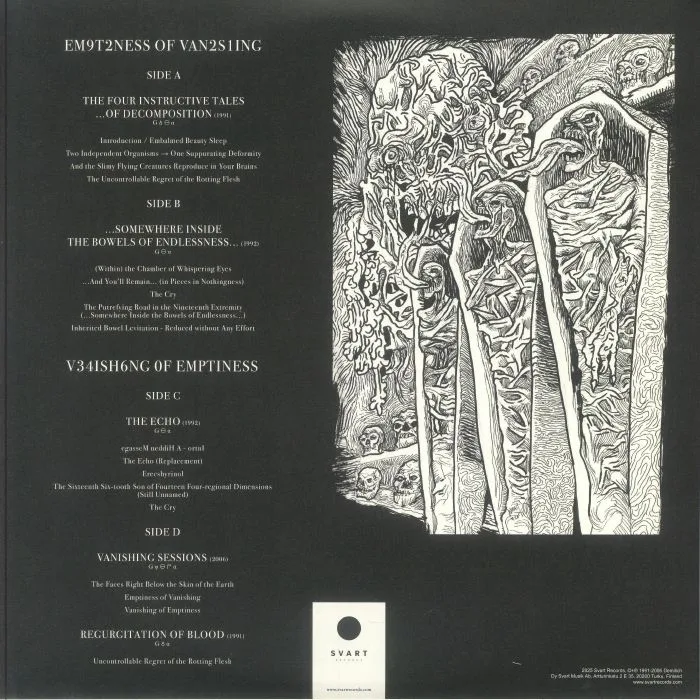 Обратная сторона обложки — DEMILICH — Em9t2ness Of Van2s1ing / V34ish6ng 0f Emptiness