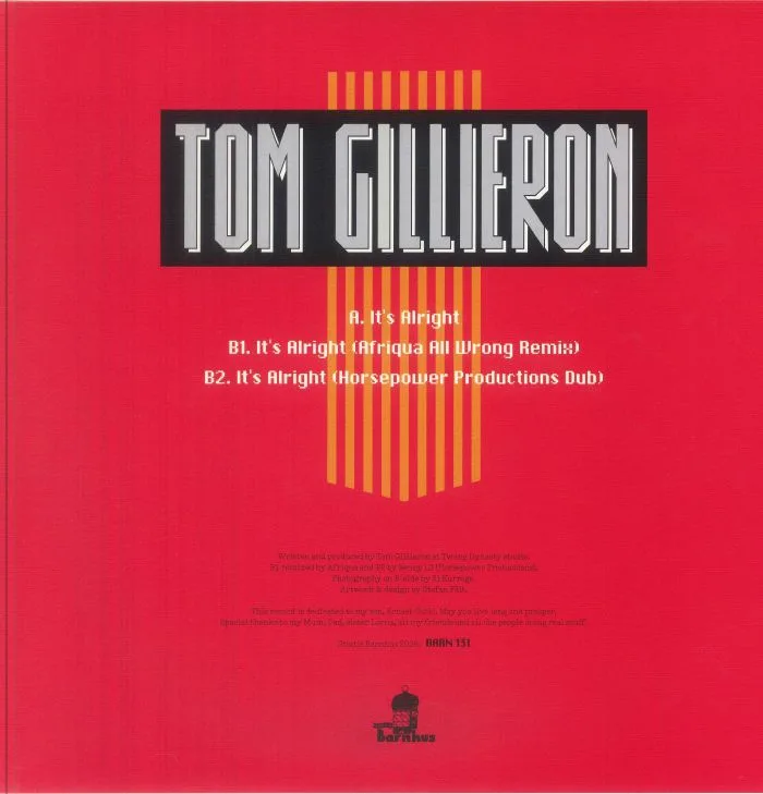 Back cover — Tom GILLIERON — It's Alright