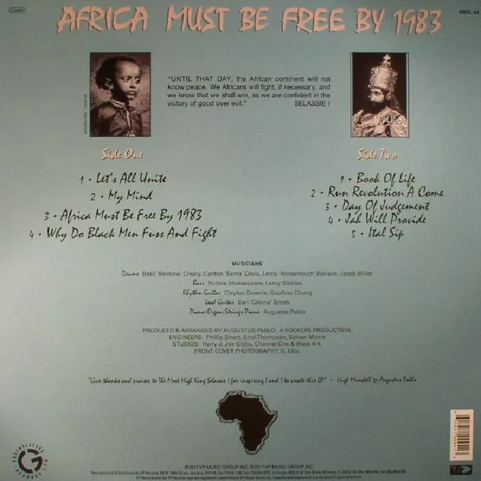 Обратная сторона обложки — Hugh MUNDELL — Africa Must Be Free By 1983 (remastered)